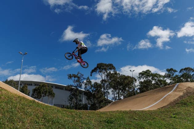 BMX WORLD CHAMPIONSHIPS, Jesse Asmus of Australia competes during the BMX World Championships at Brisbane SX International BMX Centre in Brisbane, Saturday, July 18, 2026. ( NO ARCHIVING, EDITORIAL USE ONLY BRISBANE QUEENSLAND AUSTRALIA  Copyright: xRUSSELLxFREEMANx 20260718150142557227