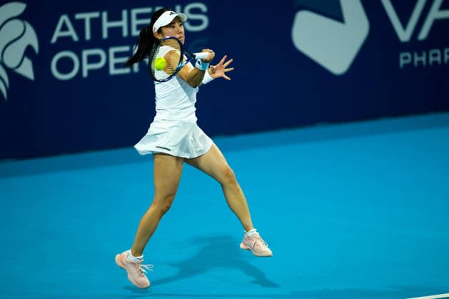 Vanda Pharmaceuticals Athens Open - Day 5 Miyu Kato of Japan and Hao-Ching Chan of Chinese Taipei play during their semi-final doubles match against Eudice Chong of Hong Kong and Katarzyna Piter of Poland at the 2026 Vanda Pharmaceuticals Athens Open Women s tennis tournament at the Athens Olympic Tennis Centre in Athens, Greece. Athens Athens Greece  Copyright: xOwenxHammondx originalFilename:hammond-2026vand260717_npKFR.jpg