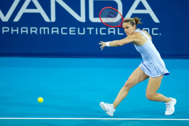 Vanda Pharmaceuticals Athens Open - Day 5 Fourth seed Maria Sakkari of Greece is in action during her quarterfinal match against Alycia Parks of the United States at the 2026 Vanda Pharmaceuticals Athens Open Women s tennis tournament at the Athens Olympic Tennis Centre in Athens, Greece. Athens Athens Greece  Copyright: xOwenxHammondx originalFilename:hammond-2026vand260717_npZTA.jpg