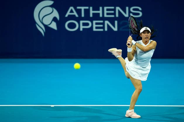 Vanda Pharmaceuticals Athens Open - Day 5 Miyu Kato of Japan and Hao-Ching Chan of Chinese Taipei play during their semi-final doubles match against Eudice Chong of Hong Kong and Katarzyna Piter of Poland at the 2026 Vanda Pharmaceuticals Athens Open Women s tennis tournament at the Athens Olympic Tennis Centre in Athens, Greece. Athens Athens Greece  Copyright: xOwenxHammondx originalFilename:hammond-2026vand260717_npQja.jpg