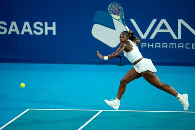 Vanda Pharmaceuticals Athens Open - Day 5 Alycia Parks of the United States plays during her quarterfinal match against fourth seed Maria Sakkari of Greece at the 2026 Vanda Pharmaceuticals Athens Open Women s tennis tournament at the Athens Olympic Tennis Centre in Athens, Greece. Athens Athens Greece  Copyright: xOwenxHammondx originalFilename:hammond-2026vand260717_nplEV.jpg