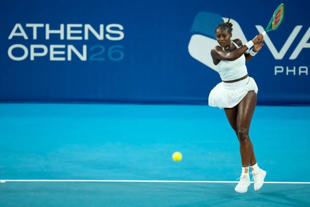 Vanda Pharmaceuticals Athens Open - Day 5 Alycia Parks of the United States plays during her quarterfinal match against fourth seed Maria Sakkari of Greece at the 2026 Vanda Pharmaceuticals Athens Open Women s tennis tournament at the Athens Olympic Tennis Centre in Athens, Greece. Athens Athens Greece  Copyright: xOwenxHammondx originalFilename:hammond-2026vand260717_npZO4.jpg