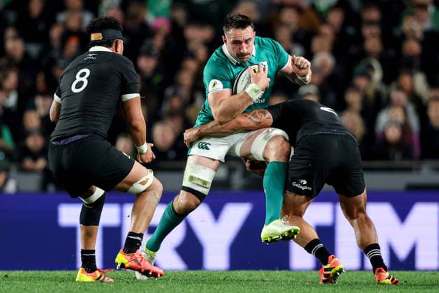 2026 Nations Championship Southern Hemisphere Series, Eden Park, Auckland, New Zealand 18 7 2026 New Zealand All Blacks vs Ireland Ireland s Jack Conan is tackled by New Zealand s Codie Taylor Jack Conan is tackled by Codie Taylor 18 7 2026  Copyright: xx BB3_9301