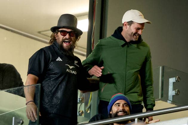 2026 Nations Championship Southern Hemisphere Series, Eden Park, Auckland, New Zealand 18 7 2026 New Zealand All Blacks vs Ireland Jason Momoa and Jamie Dornan Jason Momoa and Jamie Dornan 18 7 2026  Copyright: xx BB3_9826