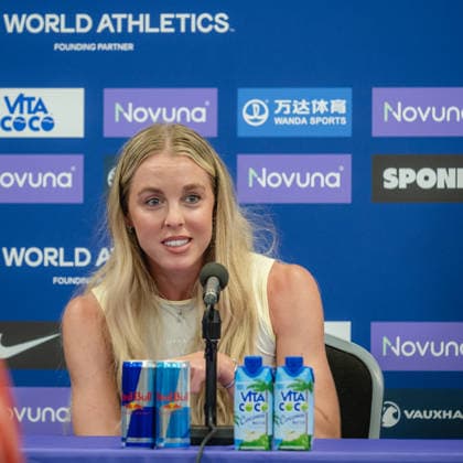 Keely Hodgkinson 800m on there day before the Diamond League Athletics at the London Stadium, Queen Elizabeth Olympic Park , London, England on 17 July 2026. Copyright: xPhilxHutchinsonx 45280013