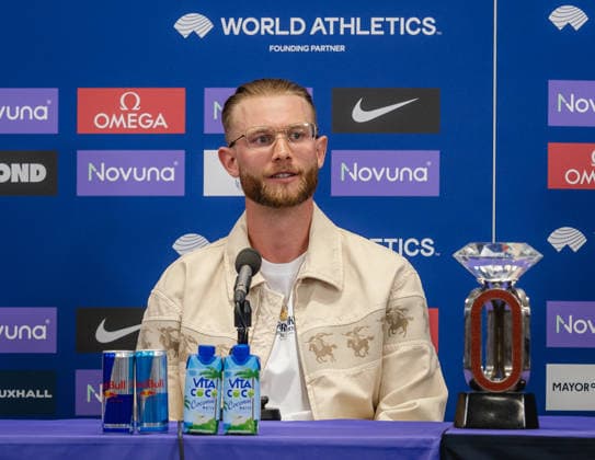 Josh Kerr Emsley Carr Mile on there day before the Diamond League Athletics at the London Stadium, Queen Elizabeth Olympic Park , London, England on 17 July 2026. Copyright: xPhilxHutchinsonx 45280019