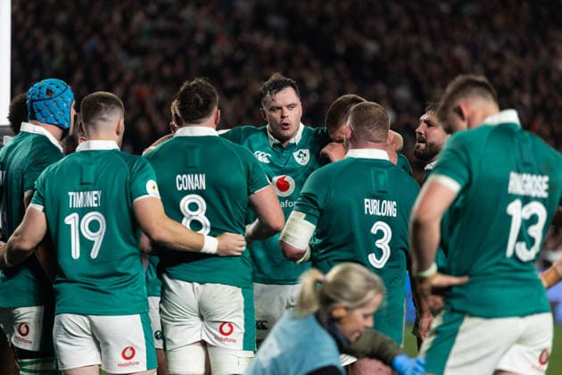 2026 Nations Championship Southern Hemisphere Series, Eden Park, Auckland, New Zealand 18 7 2026 New Zealand All Blacks vs Ireland Ireland s James Ryan during a team huddle James Ryan during a team huddle 18 7 2026  Copyright: xBrettxPhibbsx xwww.photosport.nzx 260718AllBlacksIreland_075