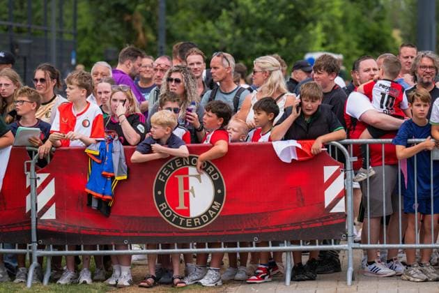 ROTTERDAM, 17-07-2026, Sportpark Varkenoord , Pre-season friendly Feyenoord - Sporting Charleroi , Season 2026 2027 , Picture shows Fans waiting Feyenoord - Sporting Charleroi  x205084660x Copyright:
