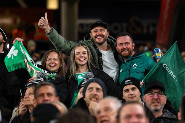 2026 Nations Championship Southern Hemisphere Series, Eden Park, Auckland, New Zealand 18 7 2026 New Zealand All Blacks vs Ireland A view of Ireland fans during the match A view of Ireland fans during the match 18 7 2026  Copyright: xx BB2_9581