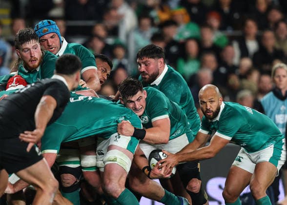 2026 Nations Championship Southern Hemisphere Series, Eden Park, Auckland, New Zealand 18 7 2026 New Zealand All Blacks vs Ireland Ireland s Dan Sheehan offloads to Jamison Gibson-Park Dan Sheehan offloads to Jamison Gibson-Park 18 7 2026  Copyright: xx BB3_0684