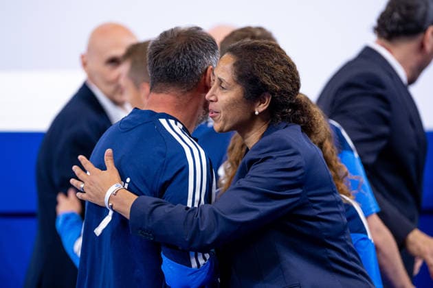 18.07.2026, Mitgliederversammlung 2026 des FC Schalke 04 in der Veltins Arena. Aufsichtsrat Steffi Jones (FC Schalke 04). Gelsenkirchen Veltins Arena NRW Deutschland xRHR-FOTO DEx *** July 18, 2026, FC Schalke 04 2026 General Meeting at the Veltins Arena; Supervisory Board; Steffi Jones; FC Schalke 04; Gelsenkirchen; Veltins Arena; North Rhine-Westphalia; Germany; xRHR; PHOTO: DEx Copyright: DennisxEwert RHR-FOTOx RHR-FOTO DE