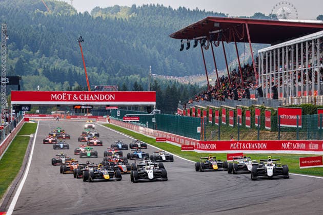 AUTO - FORMULA 3 2026 - SPA Start 18 BADOER Brando (ita), Rodin Motorsport, Dallara F3 2025, action 17 CLEROT Pedro (bra), Rodin Motorsport, Dallara F3 2025, action during the 6th round of the 2026 FIA Formula 3 Championship from July 17 to 19, 2026 on the Circuit de Spa-Francorchamps, in Stavelot, Belgium - StavelotBelgium  Copyright: xEricxAlonsox