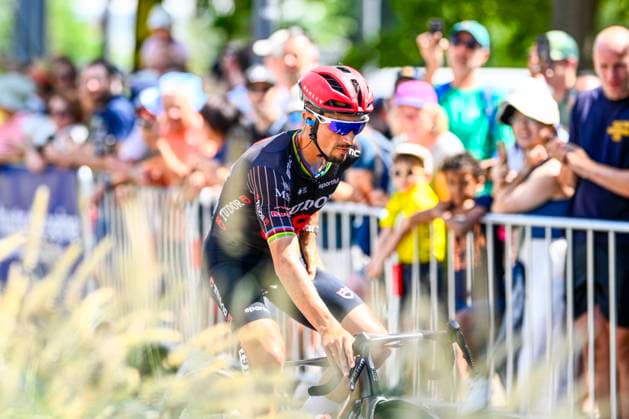 Tour de France 2026 Stage 14 LE MARKSTEIN, FRANCE - JULY 18 : Alaphilippe Julian (FRA) of Tudor Pro Cycling Team before the start of the race during stage 14 of the 113rd edition of Tour de France an UCI World Tour 2.UWT cycling road race stage for Men Elite of 155 km with start in Mulhouse and finish in Le Markstein on July 18, 2026 in Le Markstein, France, 18 07 2026 ( Motordriver Kurt Vandenborre - Le Markstein France  Copyright: xGvgx