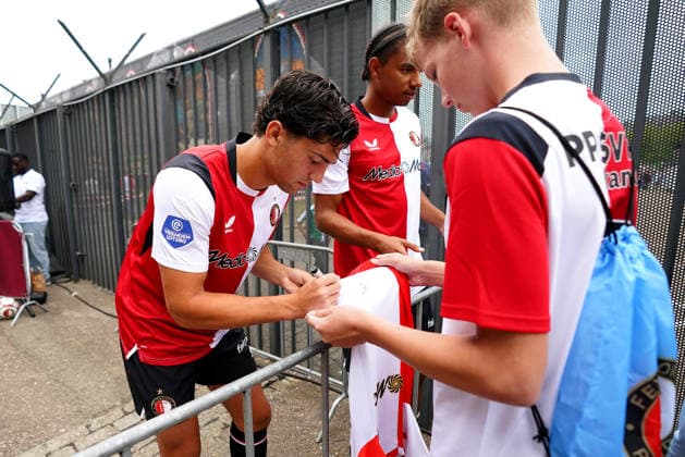 Feyenoord Festival 2026 Rotterdam - Tijme Wessels of Feyenoord Rotterdam, Calvin Stengs of Feyenoord Rotterdam after the Feyenoord Festival 2026 at De Kuip on 18 July 2026 in Rotterdam, The Netherlands. (Hero Images Danny de Groot) Copyright: xDannyxdexGrootx