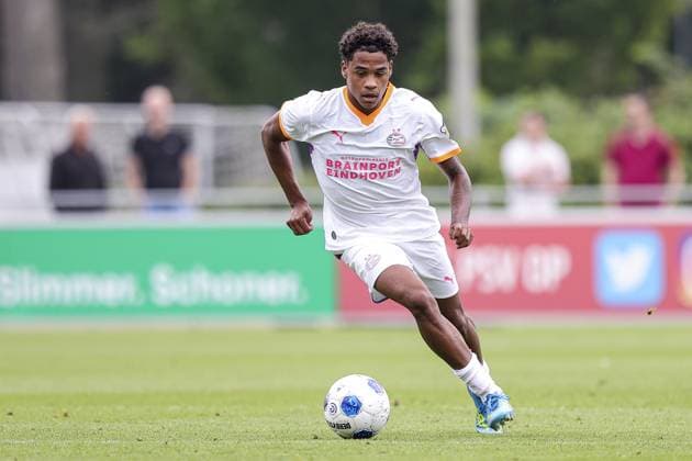EINDHOVEN , 18-07-2026 , TenCate Stadion De Herdgang , season 2026 2027 , pre season , football , friendly match between PSV and Royale Union Saint-Gilloise picture shows PSV Player Noah Fernandez PSV - Royale Union Saint-Gilloise (friendly)  x205085574x Copyright: