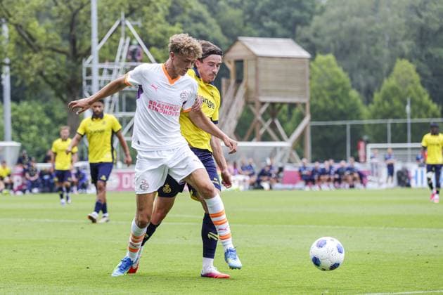 EINDHOVEN , 18-07-2026 , TenCate Stadion De Herdgang , season 2026 2027 , pre season , football , friendly match between PSV and Royale Union Saint-Gilloise picture shows PSV Player Sven Mijnans PSV - Royale Union Saint-Gilloise (friendly)  x205085671x Copyright: