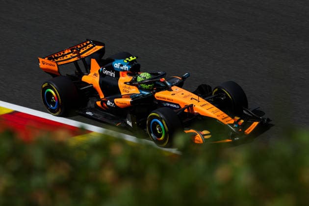 F1 - BELGIAN GRAND PRIX 2026 01 NORRIS Lando (gbr), McLaren F1 Team MCL40, action during the Formula 1 Belgian Grand Prix 2026, 10th round of the 2026 Formula One World Championship, WM, Weltmeisterschaft from July 17 to 19, 2026 on the Circuit de Spa-Francorchamps, in Stavelot, Belgium -  Copyright: xEricxAlonsox
