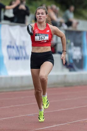 LEVERKUSEN, GERMANY - JULY 18, 2026 : Jule Ross (GER TSV Bayer o4 Leverkusen) competing in the 100m during the Para Heimspiel 7.0 at Fritz Jacobi Sports Complex on July 18, 2026 in Leverkusen, Germany. Northrhine-Westphalia Germany Copyright: xAxelxKohringx
