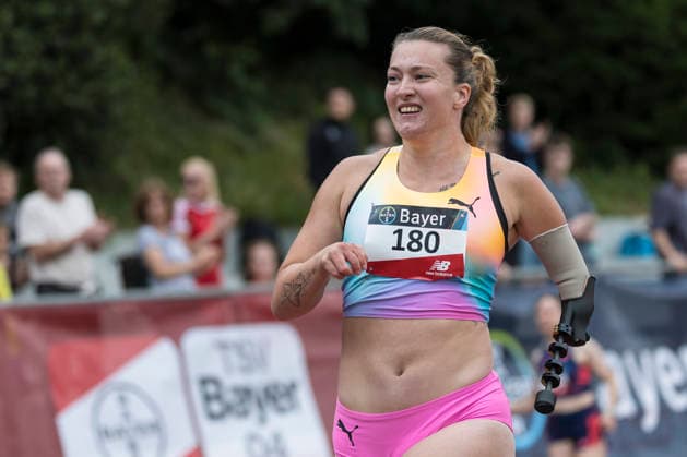 LEVERKUSEN, GERMANY - JULY 18, 2026 : Marlene Van Gansewinkel (NED Niederlande Para Athletiek) competing in the 100m during the Para Heimspiel 7.0 at Fritz Jacobi Sports Complex on July 18, 2026 in Leverkusen, Germany. Northrhine-Westphalia Germany Copyright: xAxelxKohringx