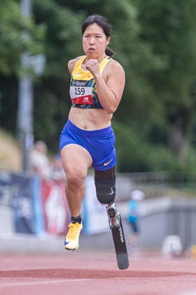 LEVERKUSEN, GERMANY - JULY 18, 2026 : Tomomi Tozawa (JPN TSV Bayer 04 Leverkusen) competing in the 100m during the Para Heimspiel 7.0 at Fritz Jacobi Sports Complex on July 18, 2026 in Leverkusen, Germany. Northrhine-Westphalia Germany Copyright: xAxelxKohringx