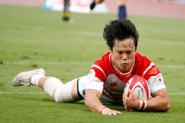 July 18, 2026, Tokyo, Japan: Kippei Ishida (11) scores a try during the Nations Championship 2026 between Japan and France at the National Stadium in Tokyo. France defeats Japan 42-15. Tokyo Japan - ZUMAm191 20260718_aap_m191_001 Copyright: xRodrigoxReyesxMarinx