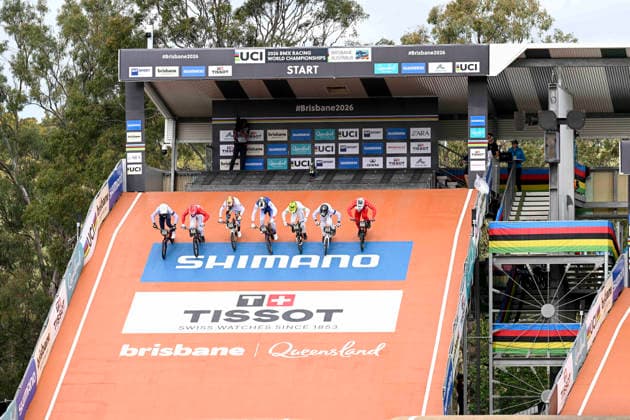 RECORD DATE NOT STATED 18th July 2026; Brisbane SX International BMX Centre, Brisbane, Queensland, Australia: 2026 UCI BMX Racing World Championships, Day Two; a general view as racers start round 1 races NigelxOwen