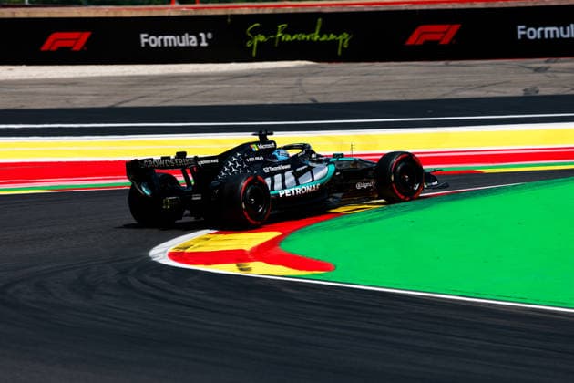 F1 - BELGIAN GRAND PRIX 2026 63 RUSSELL George (gbr), Mercedes AMG F1 Team W17, action during the Formula 1 Belgian Grand Prix 2026, 10th round of the 2026 Formula One World Championship, WM, Weltmeisterschaft from July 17 to 19, 2026 on the Circuit de Spa-Francorchamps, in Stavelot, Belgium -  Copyright: xFLORENTxGOODENx