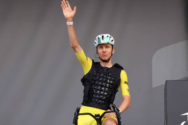 Mulhouse, France TADEJ POGACAR (UAE TEAM EMIRATES XRG) before the start of Stage 14 of the Tour de France 2026, from Mulhouse to Le Markstein Fellering, on July 18, 2026 in Mulhouse, France *** Mulhouse, France: TADEJ POGACAR of UAE TEAM EMIRATES XRG before the start of Stage 14 of the 2026 Tour de France, from Mulhouse to Le Markstein Fellering, on July 18, 2026, in Mulhouse, France Copyright: HMBxMedia JoaquimxFerreira