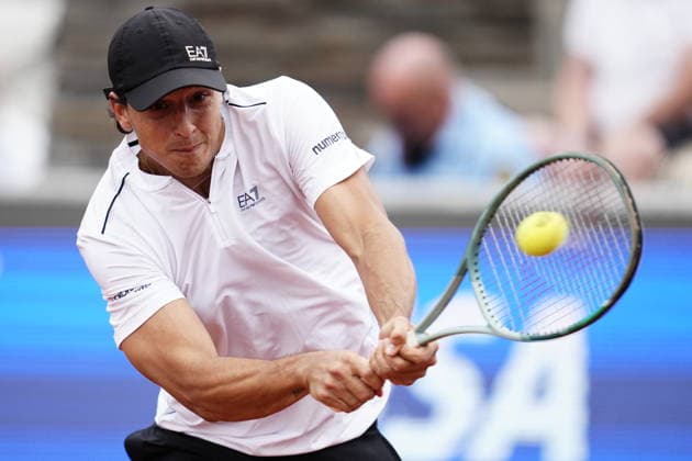 BASTAD, SWEDEN 20260718 Luciano Darderi during the men s semi-final at the Nordea Open tennis match in Bastad. BASTAD SWEDEN x9200x *** BASTAD, SWEDEN, July 18, 2026 Luciano Darderi during the men s semifinal at the Nordea Open tennis tournament in Bastad, BASTAD, SWEDEN x9200x  Copyright: xBjörnxLarssonxRosvall TTx NORDEA OPEN TENNIS IN BASTAD
