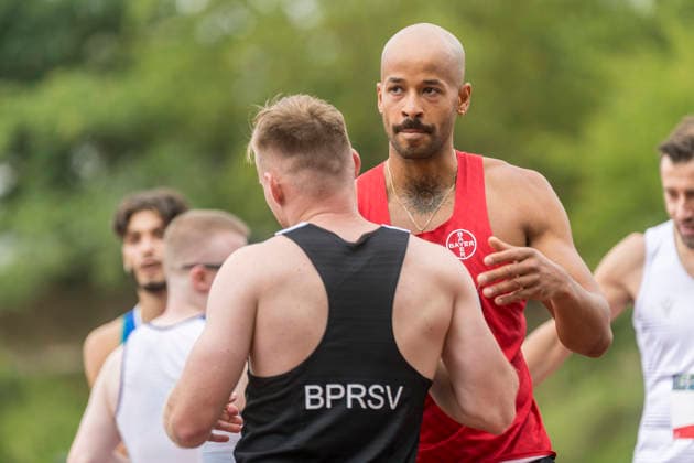 LEVERKUSEN, GERMANY - JULY 18, 2026 : Leon Schaefer (GER TSV Bayer 04 Leverkusen) competing in the 100m during the Para Heimspiel 7.0 at Fritz Jacobi Sports Complex on July 18, 2026 in Leverkusen, Germany. Northrhine-Westphalia Germany Copyright: xAxelxKohringx