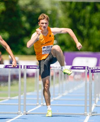 Jakob WINDMUELLER (Germany, SC Frankfurt (Oder), 110m Huerden) ITA, European Atheltics U18 Championships, Athletics, 18.07.2026, ITA, European Atheltics U18 Championships, Athletics, 18.07.2026, *** Jakob WINDMUELLER, Germany, SC Frankfurt Oder, 110m Hurdles, ITA, European Athletics U18 Championships, Track and Field, July 18, 2026, ITA, European Athletics U18 Championships, Track and Field, July 18, 2026, Copyright: xx