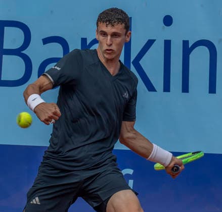July 18, 2026, Gstaad, Bern, Switzerland: Gstaad Switzerland, 07 18 2026: JUAN MANUEL CERUNDOLO of Argentina is in action during semi-finals of EFG Swiss Open Gstaad ATP, Tennis Herren 250,Tennis Herren 250, which is known as the Swiss Gstaad Open and took place at Roy Emerson Arena in Gstaad, which is located in the famous ski resort of Gstaad and which is located in the Bernese Oberland..RAPHAEL COLLIGNON won 1-7; 7-6; 7-5. Tennis 2026: Swiss Open  - ZUMAd206 20260718_zip_d206_012 Copyright: xEricxDubostx