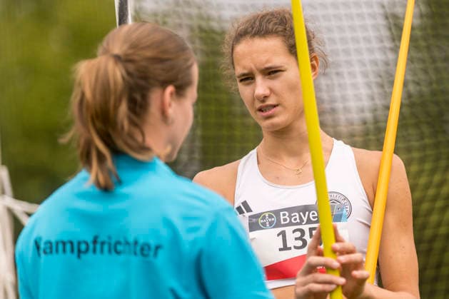LEVERKUSEN, GERMANY - JULY 18, 2026 : Celina Sophie Globke (GER LT DSHS Koeln) competing during the javelin throw of the Para Heimspiel 7.0 at Fritz Jacobi Sports Complex on July 18, 2026 in Leverkusen, Germany. Northrhine-Westphalia Germany Copyright: xAxelxKohringx