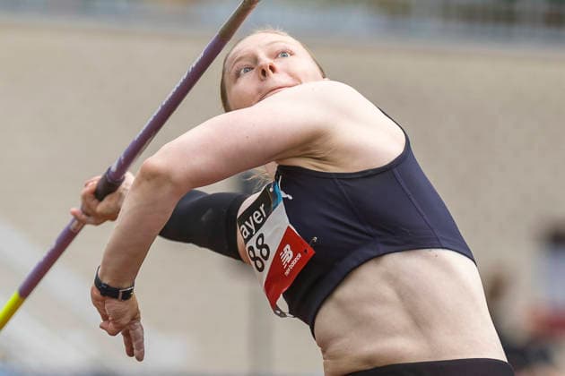 LEVERKUSEN, GERMANY - JULY 18, 2026 : Victoria Krause (GER Duesseldorf Athletics) competing during the javelin throw of the Para Heimspiel 7.0 at Fritz Jacobi Sports Complex on July 18, 2026 in Leverkusen, Germany. Northrhine-Westphalia Germany Copyright: xAxelxKohringx