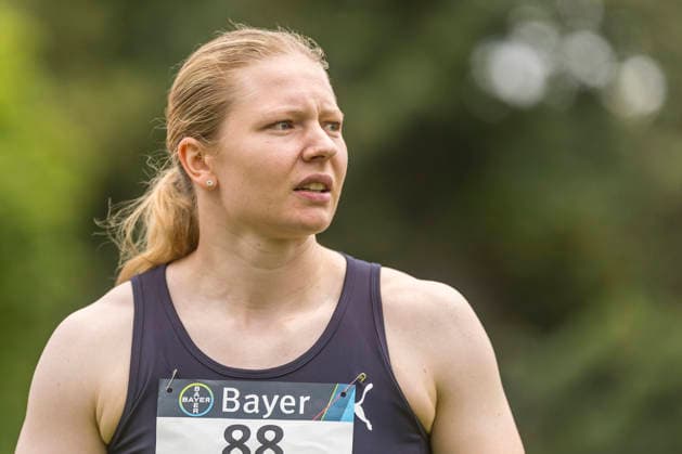 LEVERKUSEN, GERMANY - JULY 18, 2026 : Victoria Krause (GER Duesseldorf Athletics) competing during the javelin throw of the Para Heimspiel 7.0 at Fritz Jacobi Sports Complex on July 18, 2026 in Leverkusen, Germany. Northrhine-Westphalia Germany Copyright: xAxelxKohringx