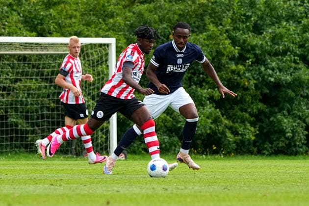 Friendly: Sparta Rotterdam v SV Meppen Delden - Joel Ideho of Sparta Rotterdam during a friendly in preparation of the 2026 2027 season. The match is set between Sparta Rotterdam and SV Meppen at Aparthotel Delden on 18 July 2026 in Delden, The Netherlands. (Hero Images Carlo Bruil) Copyright: xCarloxBruilx