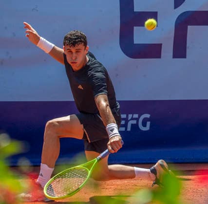 July 18, 2026, Gstaad, Bern, Switzerland: Gstaad Switzerland, 07 18 2026: JUAN MANUEL CERUNDOLO of Argentina is in action during semi-finals of EFG Swiss Open Gstaad ATP, Tennis Herren 250,Tennis Herren 250, which is known as the Swiss Gstaad Open and took place at Roy Emerson Arena in Gstaad, which is located in the famous ski resort of Gstaad and which is located in the Bernese Oberland..RAPHAEL COLLIGNON won 1-7; 7-6; 7-5. Gstaad Switzerland - ZUMAd206 20260718_zip_d206_023 Copyright: xEricxDubostx
