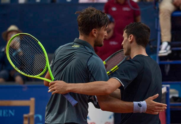 July 18, 2026, Gstaad, Bern, Switzerland: Gstaad Switzerland, 07 18 2026: RAPHAEL COLLIGNON of Belgium welcomes, together with.UAN MANUEL CERUNDOLO of Argentina for his victory during semi-finals of EFG Swiss Open Gstaad ATP, Tennis Herren 250,Tennis Herren 250, which is known as the Swiss Gstaad Open and took place at Roy Emerson Arena in Gstaad, which is located in the famous ski resort of Gstaad and which is located in the Bernese Oberland..RAPHAEL COLLIGNON won 1-7; 7-6; 7-5. Gstaad Switzerland - ZUMAd206 20260718_zip_d206_029 Copyright: xEricxDubostx