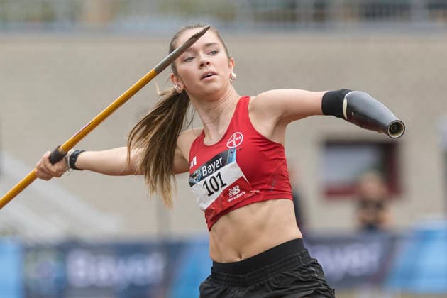 Sport Themen der Woche KW29 Sport Bilder des Tages LEVERKUSEN, GERMANY - JULY 18, 2026 : Lise Petersen (GER Hamburger SV) competing during the javelin throw of the Para Heimspiel 7.0 at Fritz Jacobi Sports Complex on July 18, 2026 in Leverkusen, Germany. Northrhine-Westphalia Germany Copyright: xAxelxKohringx