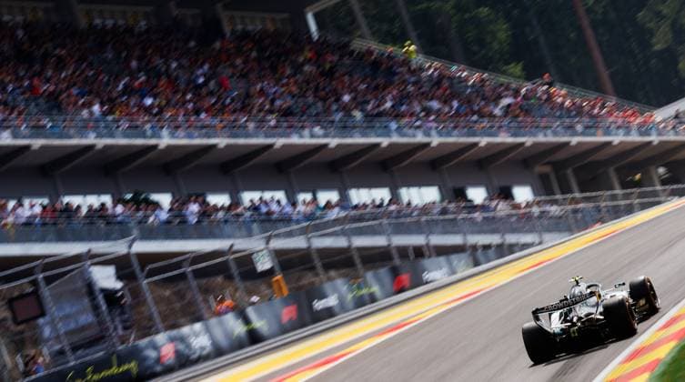 Mercedes Italian rider Kimi Antonelli pictured during a free practice ahead of the Grand Prix F1 of Belgium race, in Spa-Francorchamps, Saturday 18 July 2026. The Spa-Francorchamps Formula One Grand Prix takes place this weekend, from July 17th to July 19th. BENOITxDOPPAGNE  x181414270x