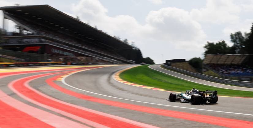 Mercedes Italian rider Kimi Antonelli pictured during a free practice ahead of the Grand Prix F1 of Belgium race, in Spa-Francorchamps, Saturday 18 July 2026. The Spa-Francorchamps Formula One Grand Prix takes place this weekend, from July 17th to July 19th. BENOITxDOPPAGNE  x181414281x
