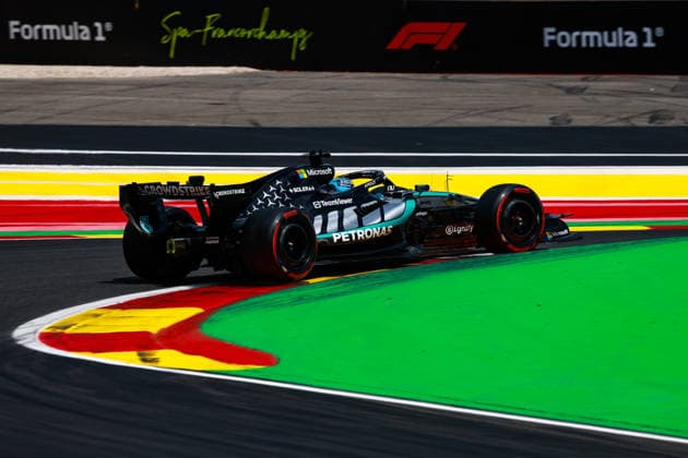 F1 - BELGIAN GRAND PRIX 2026 63 RUSSELL George (gbr), Mercedes AMG F1 Team W17, action during the Formula 1 Belgian Grand Prix 2026, 10th round of the 2026 Formula One World Championship, WM, Weltmeisterschaft from July 17 to 19, 2026 on the Circuit de Spa-Francorchamps, in Stavelot, Belgium - StavelotBelgium  Copyright: xFLORENTxGOODENx