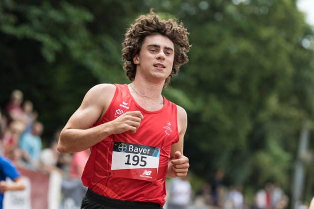 LEVERKUSEN, GERMANY - JULY 18, 2026 : Elijah Thommen (SUI Schweiz) competing in the 100m during the Para Heimspiel 7.0 at Fritz Jacobi Sports Complex on July 18, 2026 in Leverkusen, Germany. Northrhine-Westphalia Germany Copyright: xAxelxKohringx