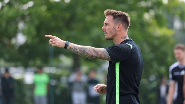 VfL vs Verl, Testspiel Wolfsburg, 18.07.2026, Fußball, Herren, Saison 2026 2027, 2. BL, VfL Wolfsburg vs SC Verl, Testspiel, Cheftrainer Tobias Strobl (VfL Wolfsburg) Niedersachsen Deutschland *** VfL vs. Verl, Friendly Match, Wolfsburg, July 18, 2026, Soccer, Men s, 2026–2027 Season, 2. Bundesliga, VfL Wolfsburg vs. SC Verl, Friendly Match, Head Coach Tobias Strobl, VfL Wolfsburg, Lower Saxony, Germany