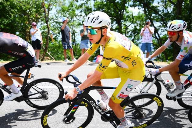Slovenian Tadej Pogacar of UAE Team Emirates XRG is pictured during stage 14 of the 2026 Tour de France cycling race, a stage of 155km from Mulhouse to Le Markstein Fellering, on Saturday 18 July 2026. The 113th edition of the Tour de France starts on Saturday 4 July in Barcelona, Spain, and will finish in Paris, France on the 26th of July. POOLxGREGORYxVANxGANSEN  x181414923x