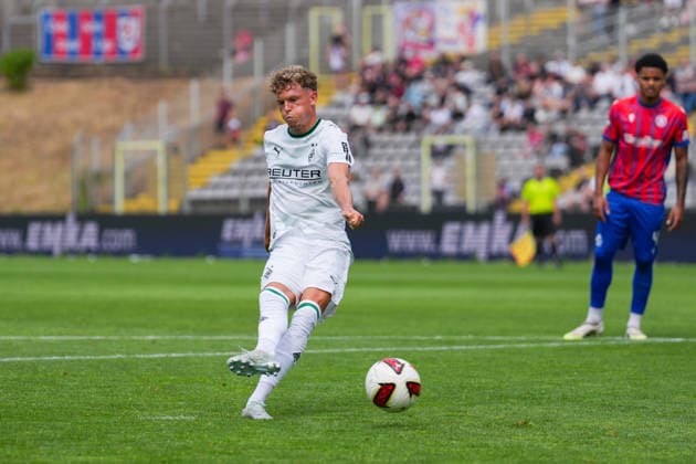 18.07.2026, xydrx, Fußball, Testspiel, Wuppertaler SV - Borussia Mönchengladbach, Saison 2026 2027, Stadion am Zoo: Robin Hack (Borussia Moenchengladbach, 25) beim Elfmeter DFB regulations prohibit any use of photographs as image sequences and or quasi-video. *** July 18, 2026, xydrx, soccer, friendly match, Wuppertaler SV vs. Borussia Mönchengladbach, 2026–2027 season, Stadion am Zoo, Robin Hack, Borussia Mönchengladbach, 25 on the penalty kick. DFB regulations prohibit any use of photographs as image sequences and or quasi-video. Copyright: HMBxMedia YannisxDreimann