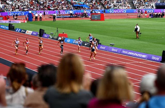 Athletes compete in the 100m Para Womens. The London Athletics Meet, Wanda Diamond League, London Stadium, London, UK - 18 Jul 2026London London Stadium United Kingdom  Copyright: xJamesxMarsh Shutterstockx 16996766j