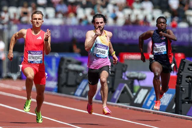 2026 Wanda Diamond League - Novuna London Athletics Meet Zachary Shaw of Great Britain leads the 100m Para race during the Wanda Diamond League meeting at the London Stadium in Stratford, London. United Kingdom  Copyright: xMIxNewsx originalFilename:fletcher-wandadua260718_np4i9.jpg
