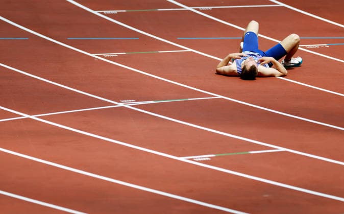 Ben Sandilands of Great Britain after winning the 1500mm Para Men - Ambulant. The London Athletics Meet, Wanda Diamond League, London Stadium, London, UK - 18 Jul 2026London London Stadium United Kingdom  Copyright: xJamesxMarsh Shutterstockx 16996766k