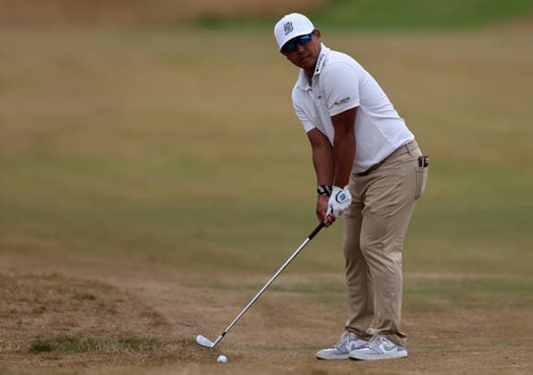 RECORD DATE NOT STATED 18th July 2026; Royal Birkdale Golf Club, Southport, Merseyside, England; The Open Championship Round Three; Kurt Kitayama (USA) plays his second shot on the 2nd hole DavidxBlunsden